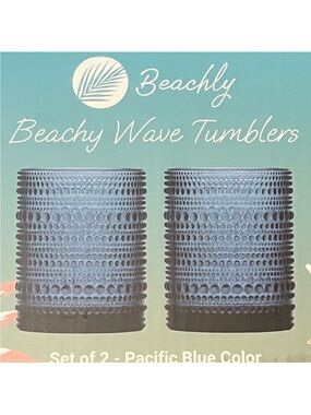 Pacific Blue Wave Tumblers - Set of 2 from Beachly